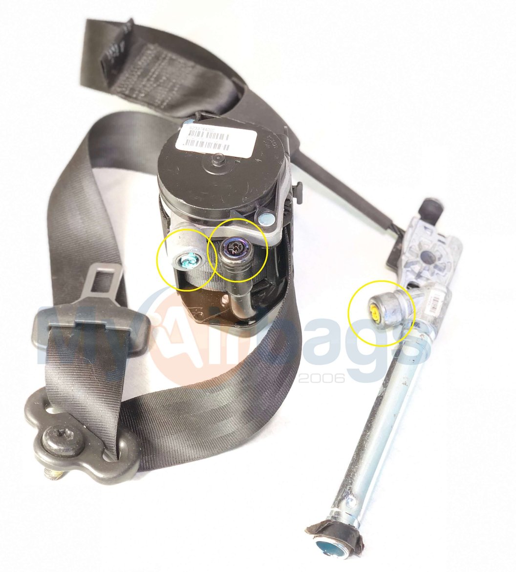 How can I tell if my seat belt is a single stage belt or dual stage