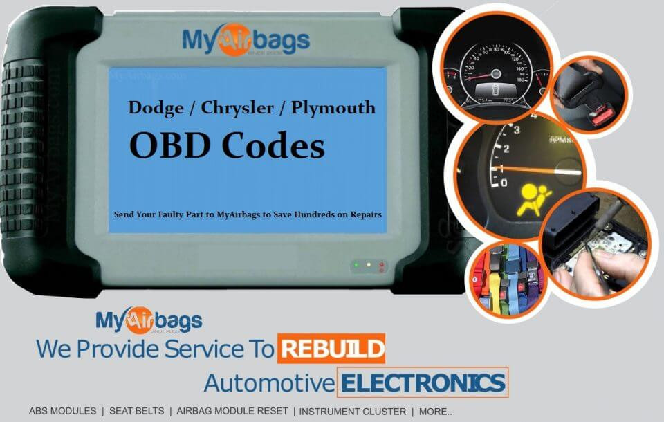 MyAirbags Dodge Chrysler Plymouth OBD Codes