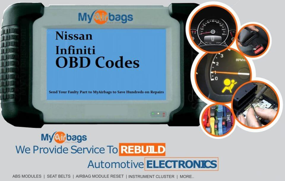 MyAirbags Nissan Infiniti OBD Codes