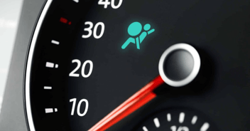 airbag warning light on a car's dashboard