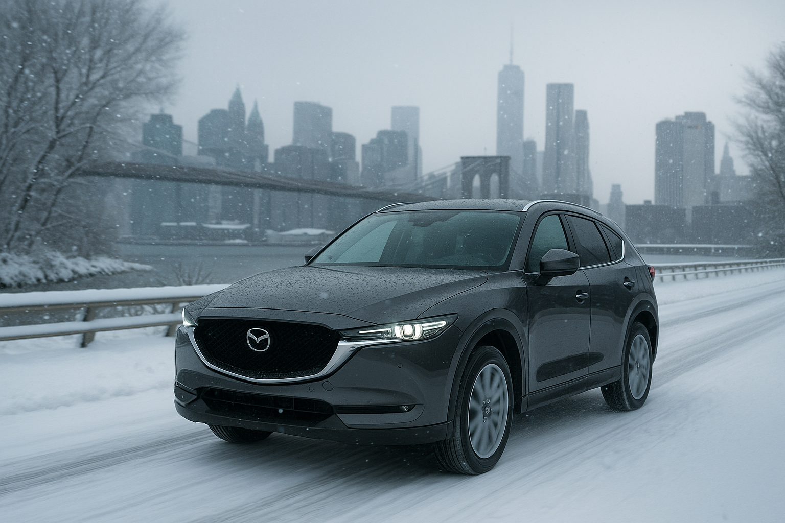 Mazda CX-5 Amid Snow and Skyline